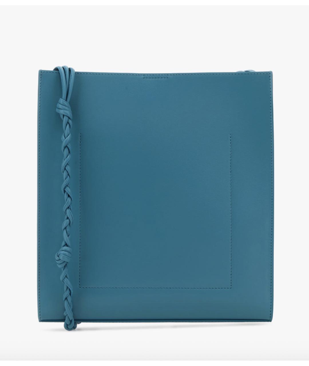 JIL SANDER Бирюзовая кожаная сумка через плечо, фото 3