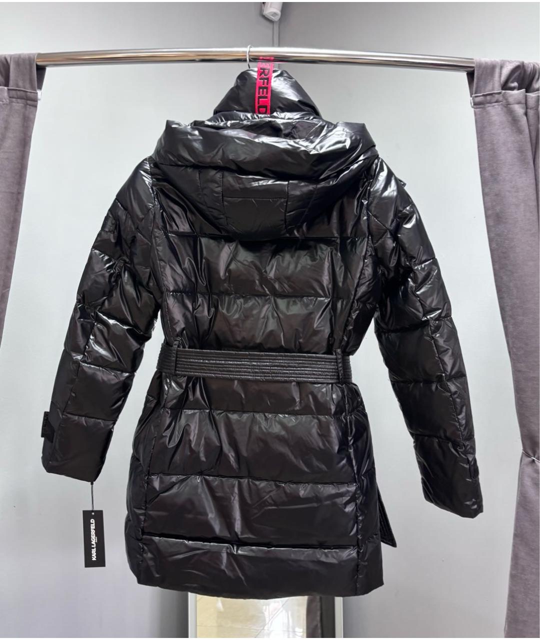 KARL LAGERFELD Черный полиэстеровый пуховик, фото 2