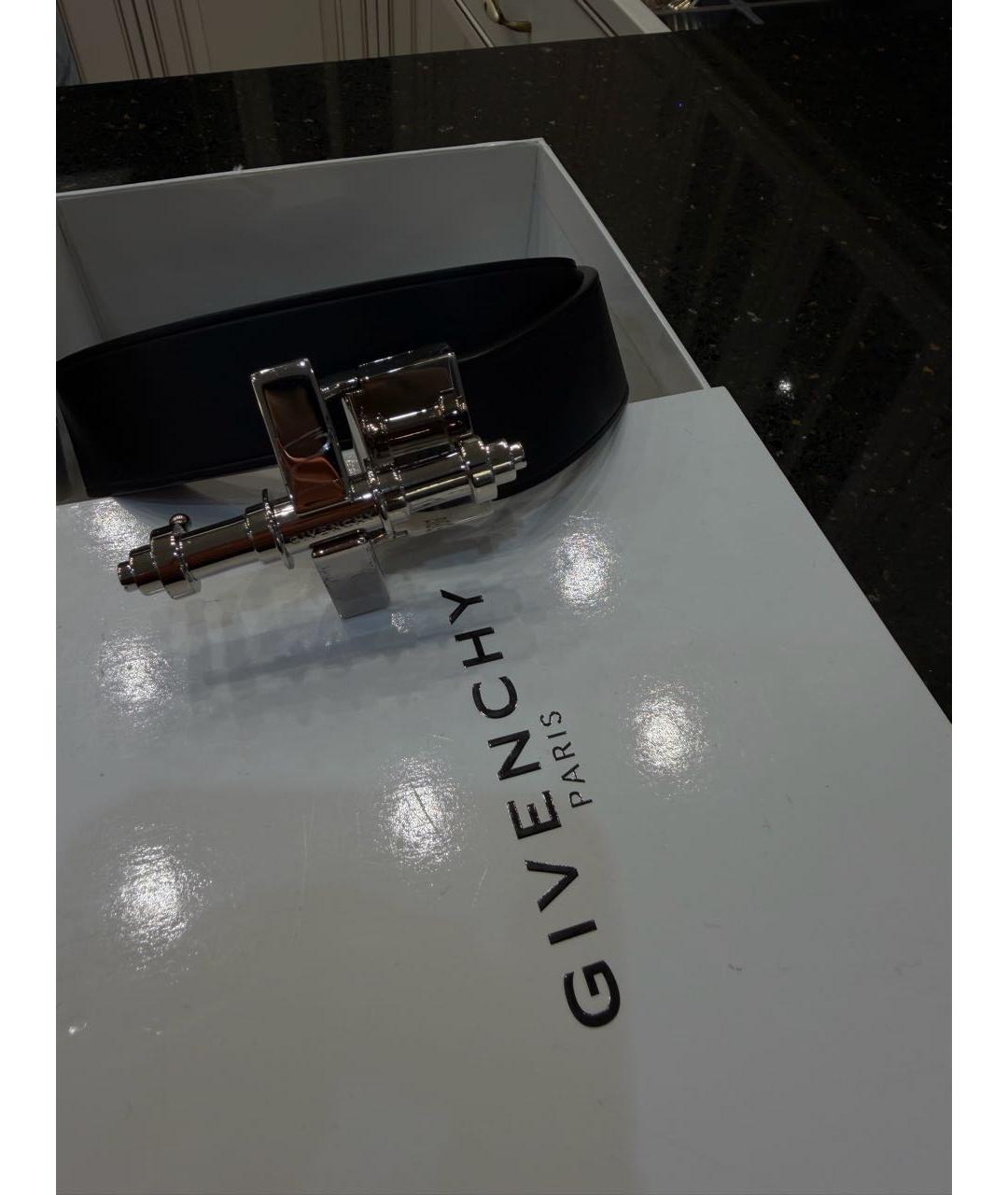 GIVENCHY Черный кожаный ремень, фото 4