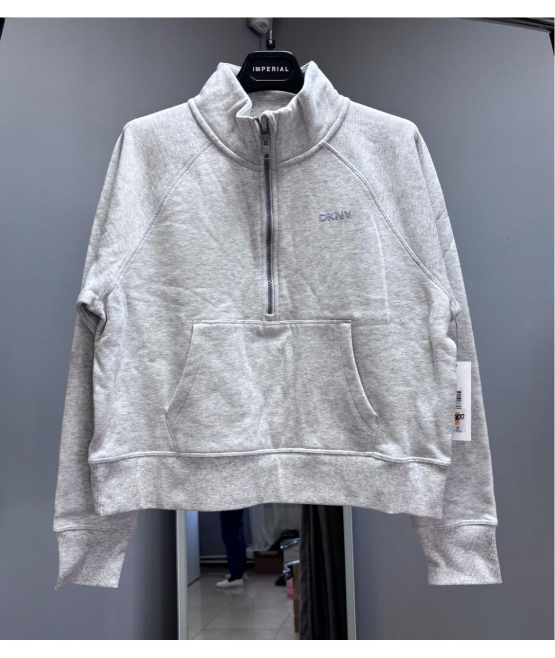 DKNY Серый хлопко-эластановый костюм с брюками, фото 6