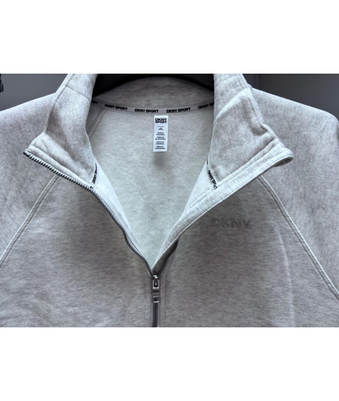 DKNY Серый хлопко-эластановый костюм с брюками, фото 3