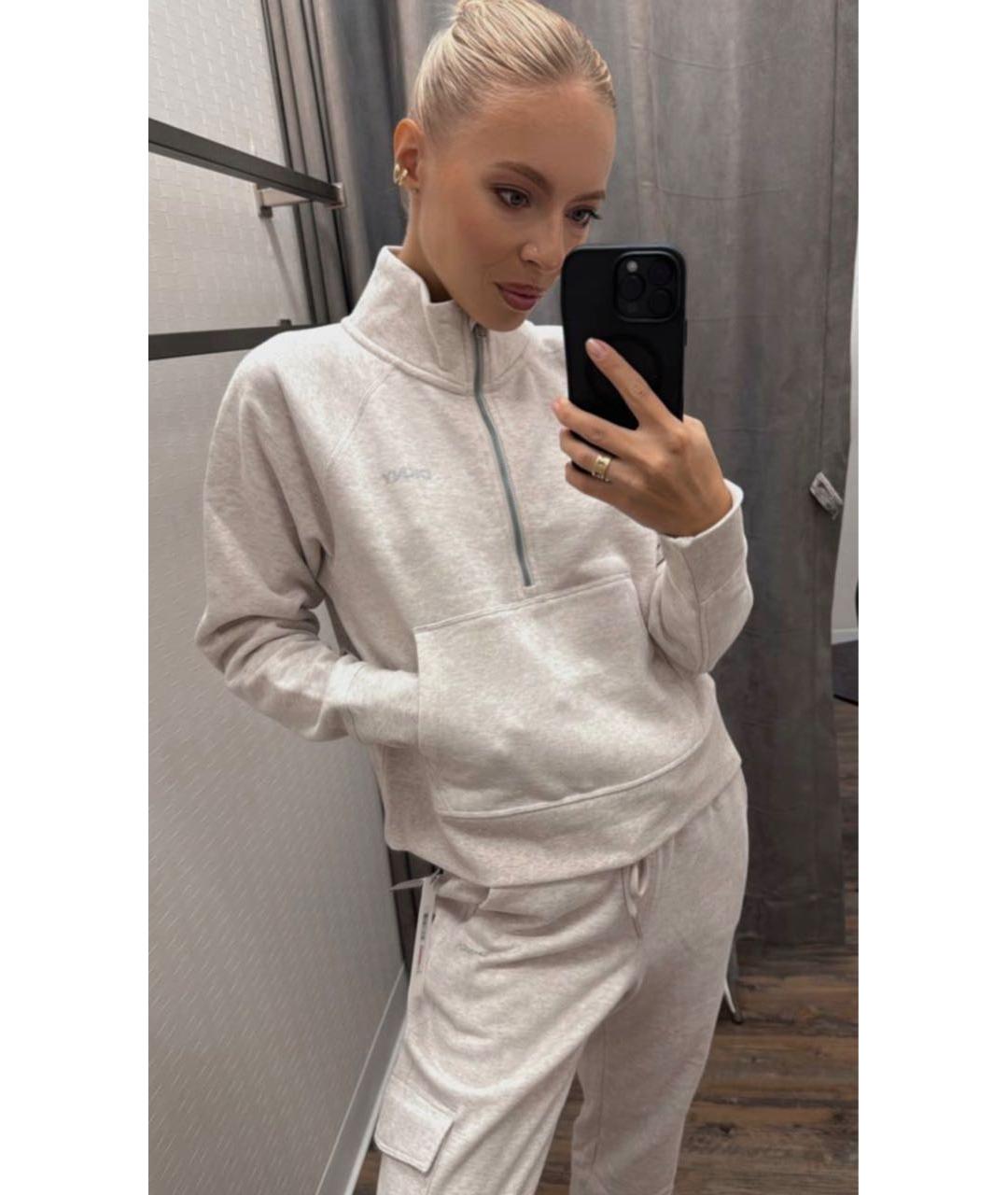 DKNY Серый хлопко-эластановый костюм с брюками, фото 4