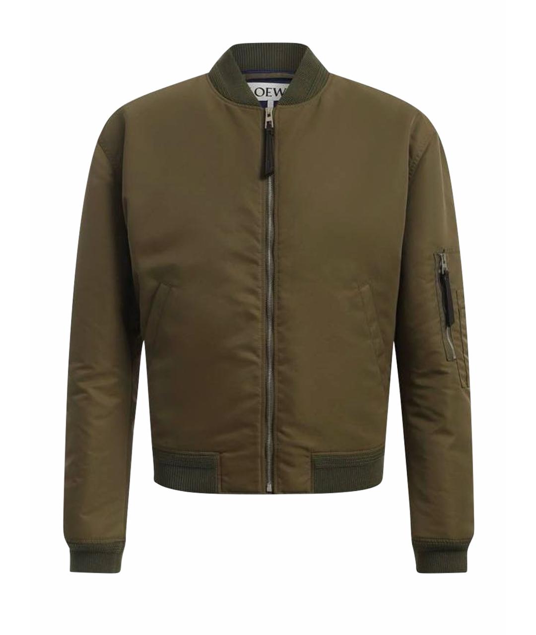 LOEWE Хаки полиамидовая куртка, фото 1