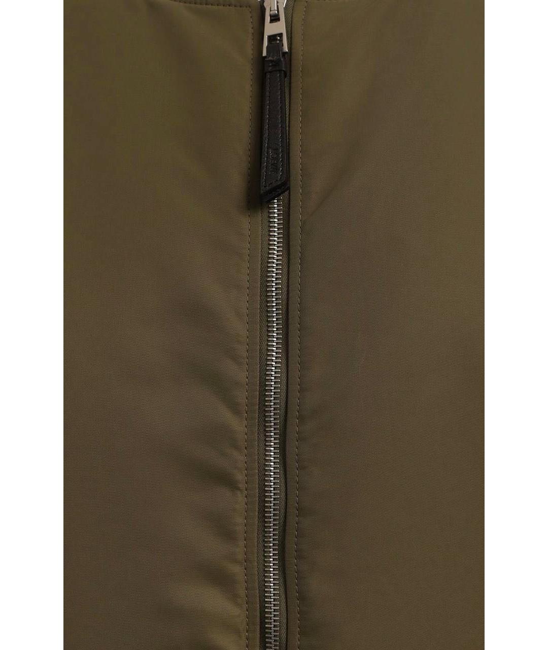 LOEWE Хаки полиамидовая куртка, фото 4