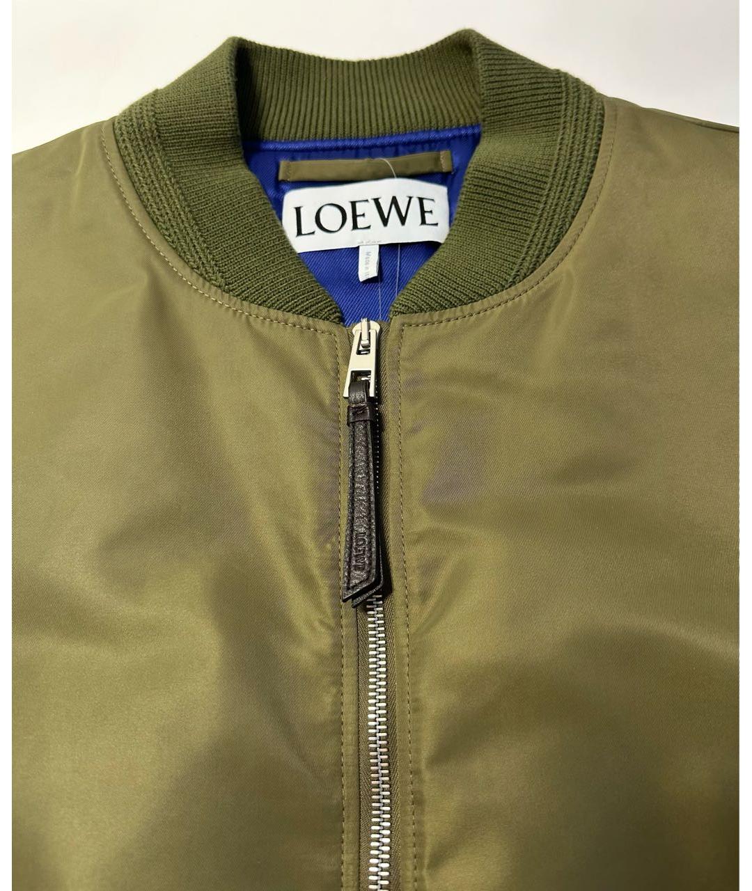 LOEWE Хаки полиамидовая куртка, фото 3