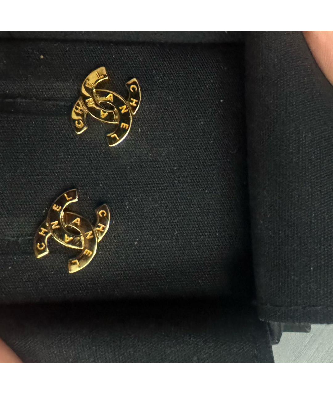 CHANEL Золотые металлические серьги, фото 3