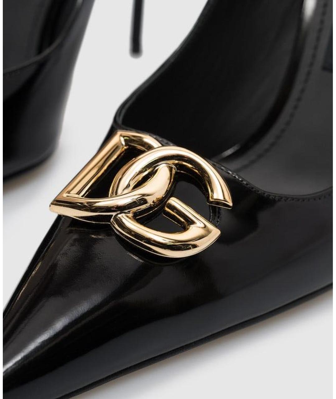 DOLCE&GABBANA Черные кожаные туфли, фото 5