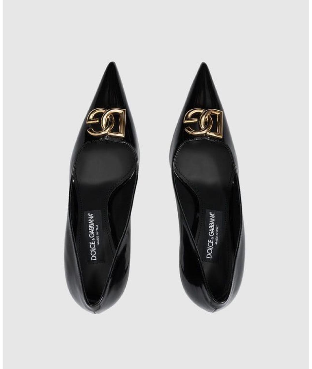 DOLCE&GABBANA Черные кожаные туфли, фото 4