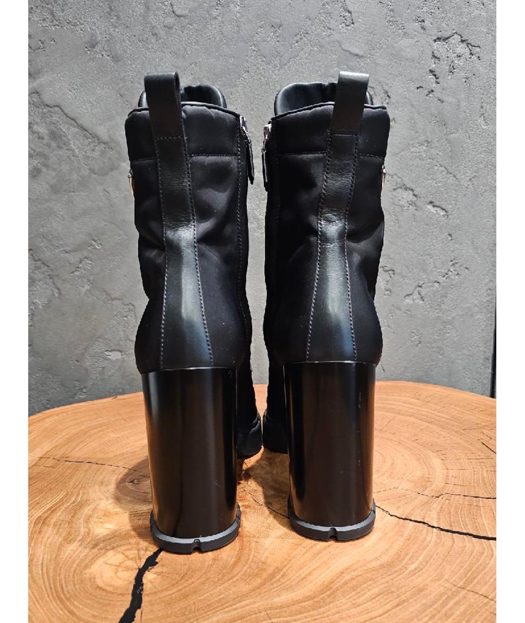 PRADA Черные кожаные ботинки, фото 3