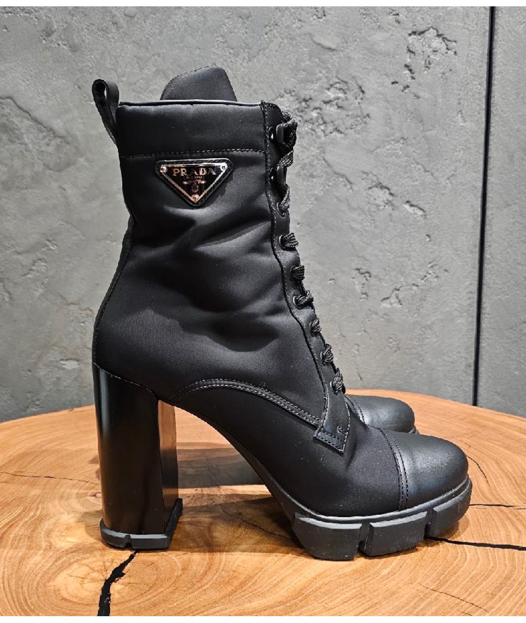 PRADA Черные кожаные ботинки, фото 6