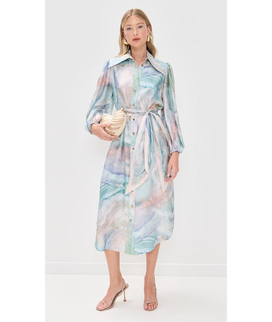 ZIMMERMANN Мульти шелковое повседневное платье, фото 3