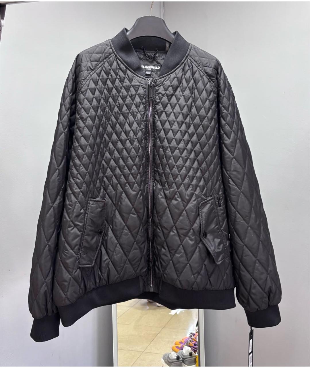 KARL LAGERFELD Черная полиэстеровая куртка, фото 5