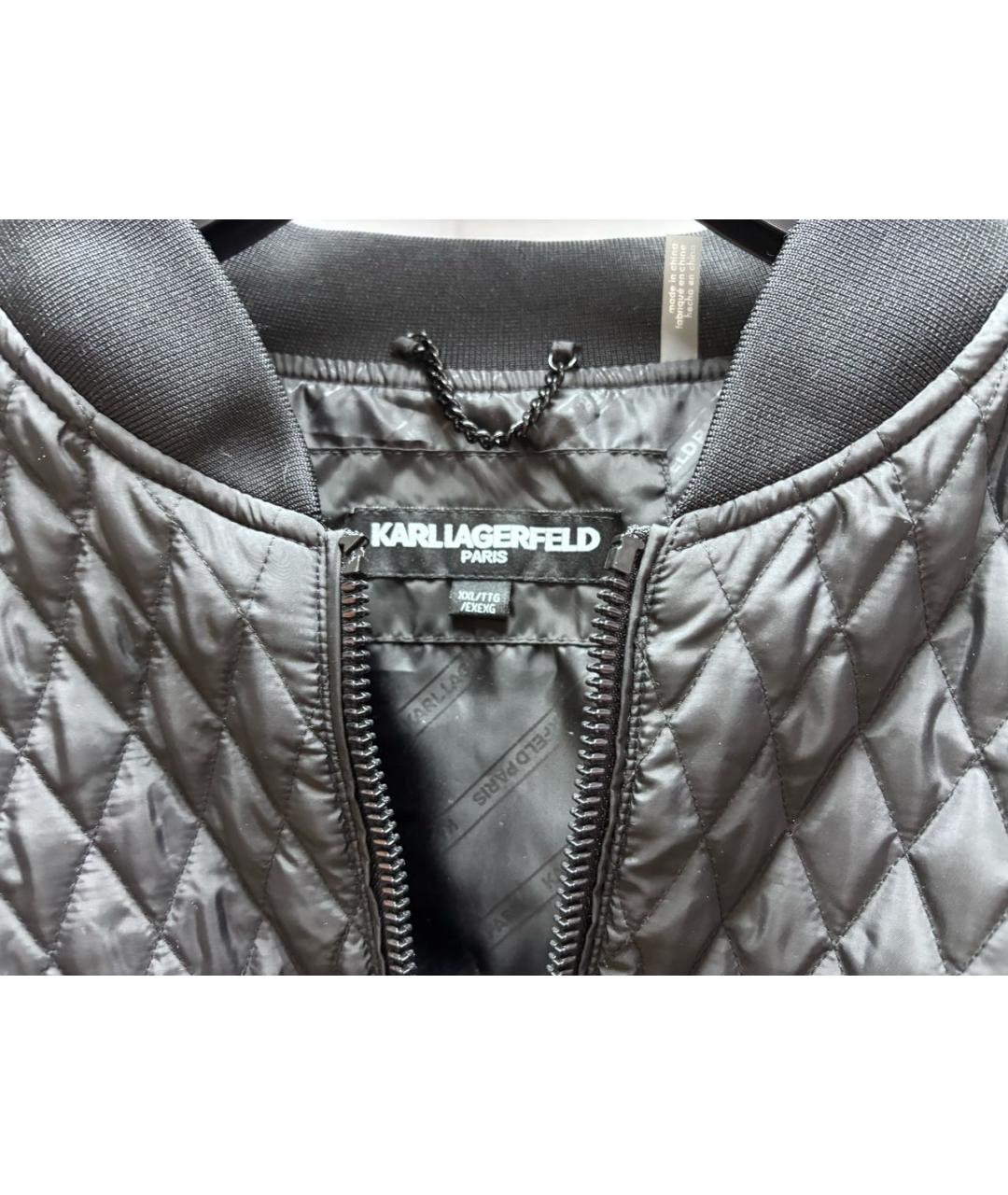 KARL LAGERFELD Черная полиэстеровая куртка, фото 3