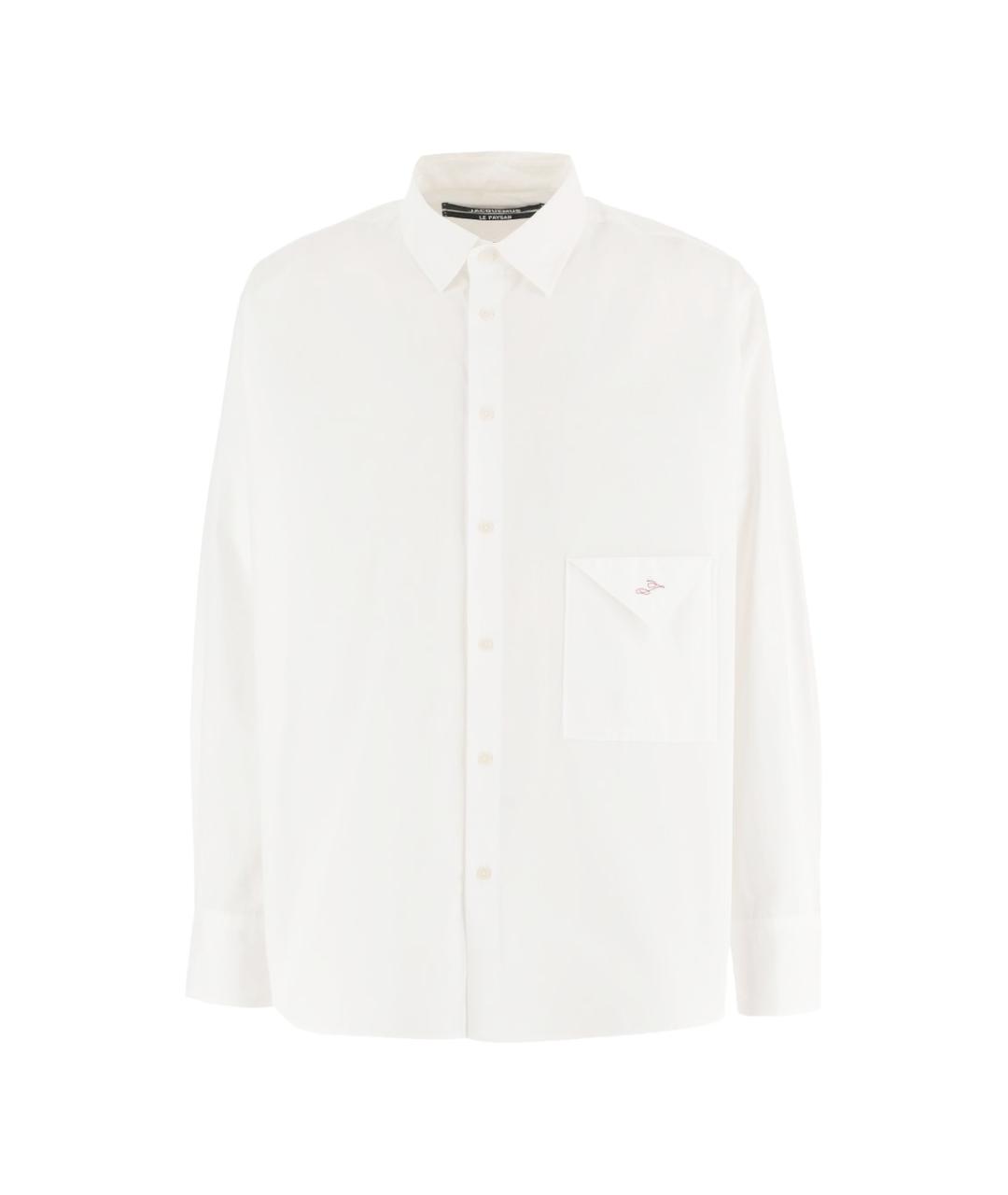 JACQUEMUS Белая хлопковая кэжуал рубашка, фото 1