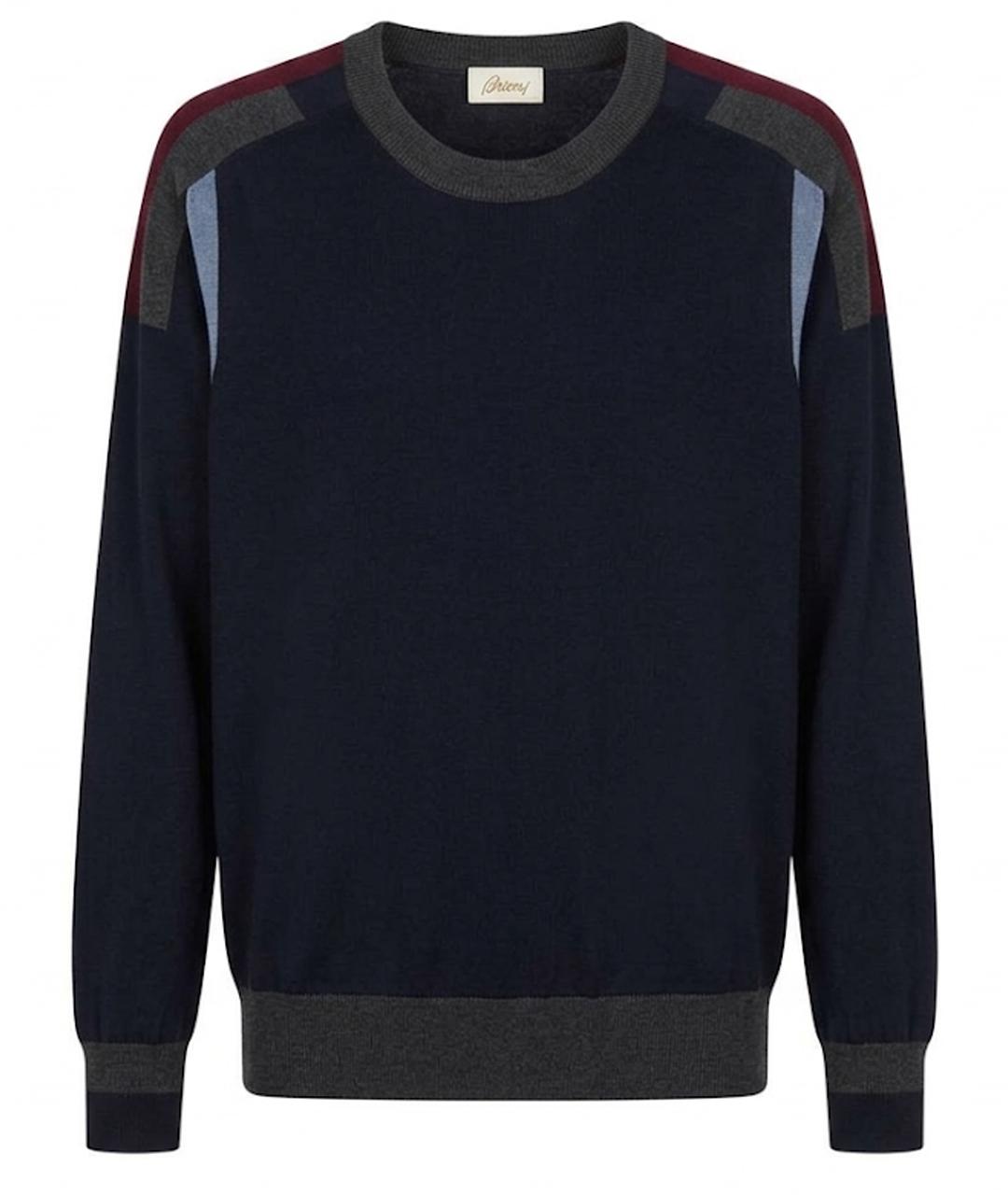 BRIONI Темно-синий кашемировый джемпер / свитер, фото 1