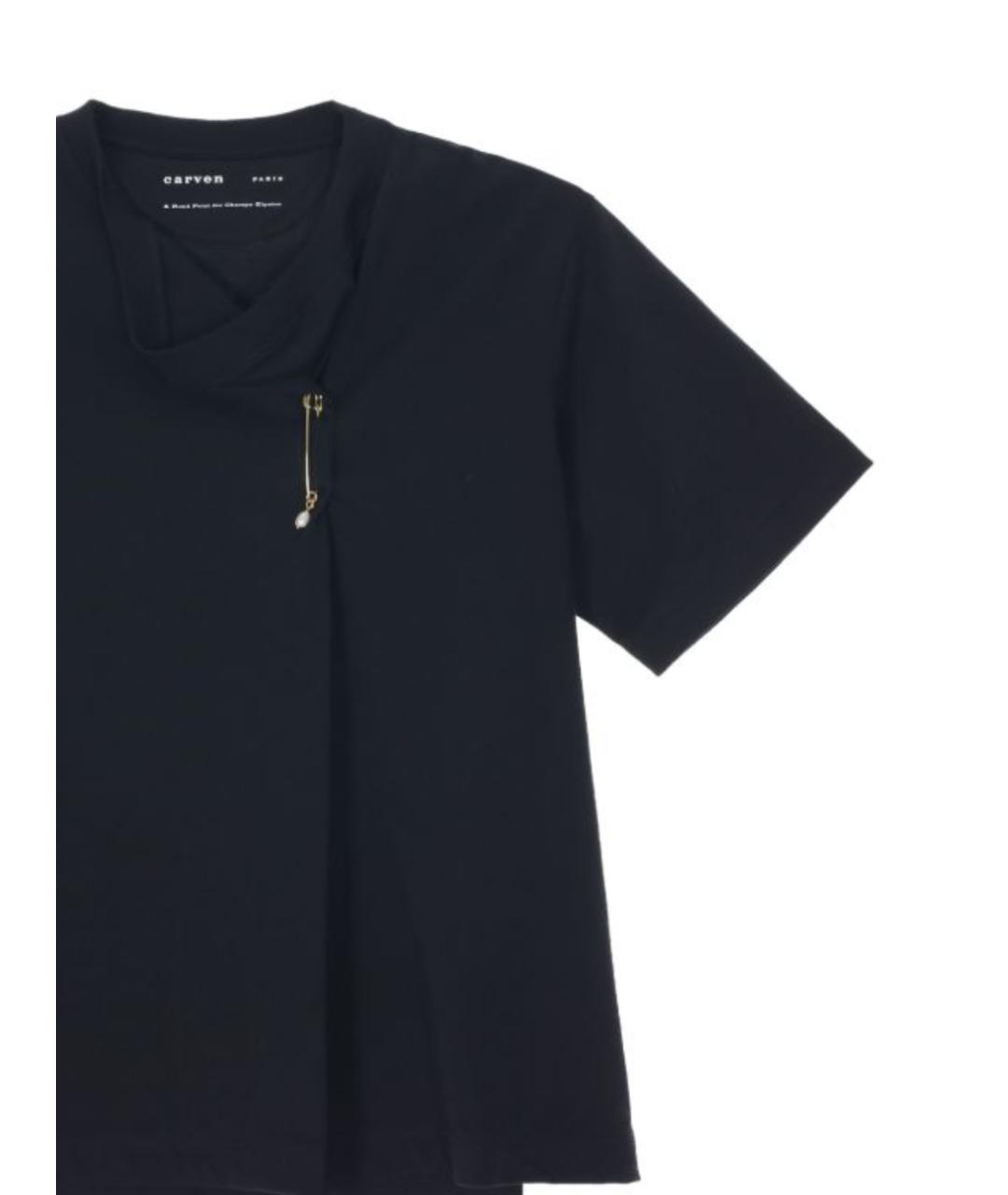 Carven Черная хлопковая футболка, фото 2