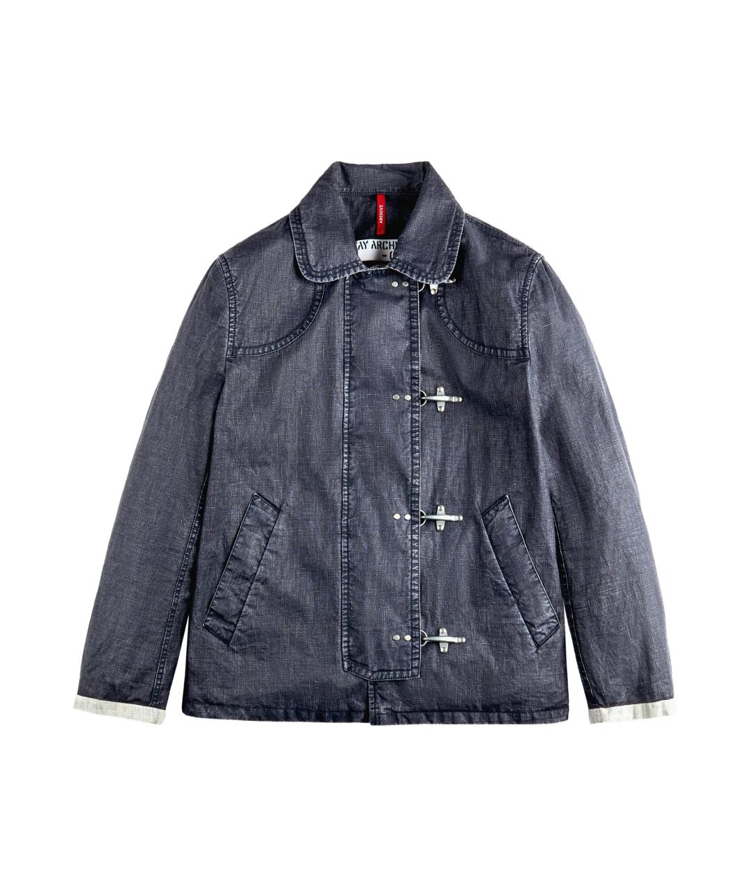 FAY Синяя льняная куртка, фото 1