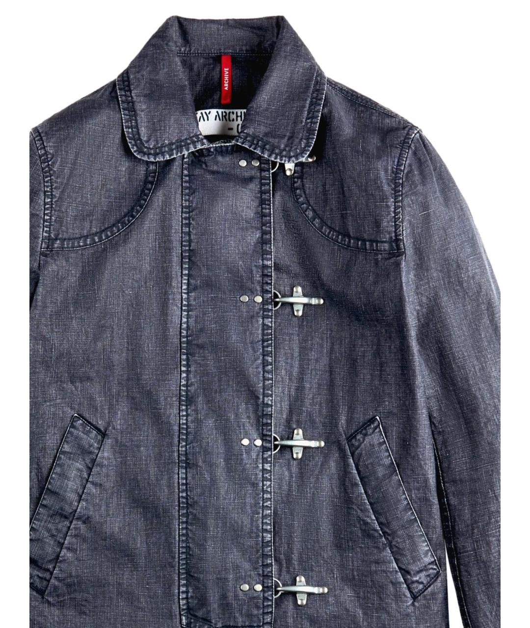 FAY Синяя льняная куртка, фото 2