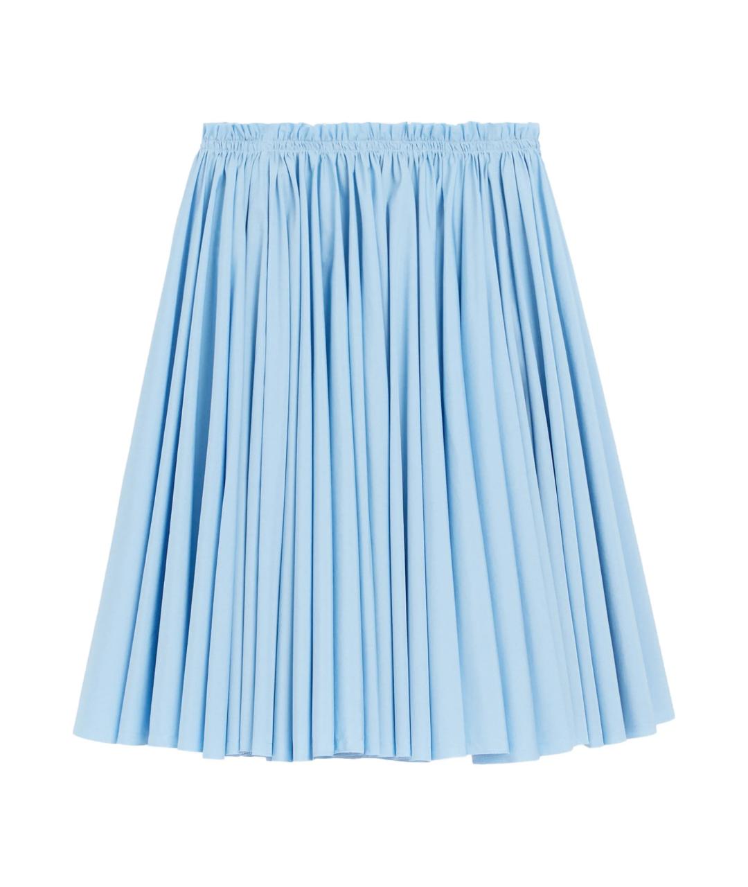 Ami Paris Голубая полиэстеровая юбка мини, фото 1