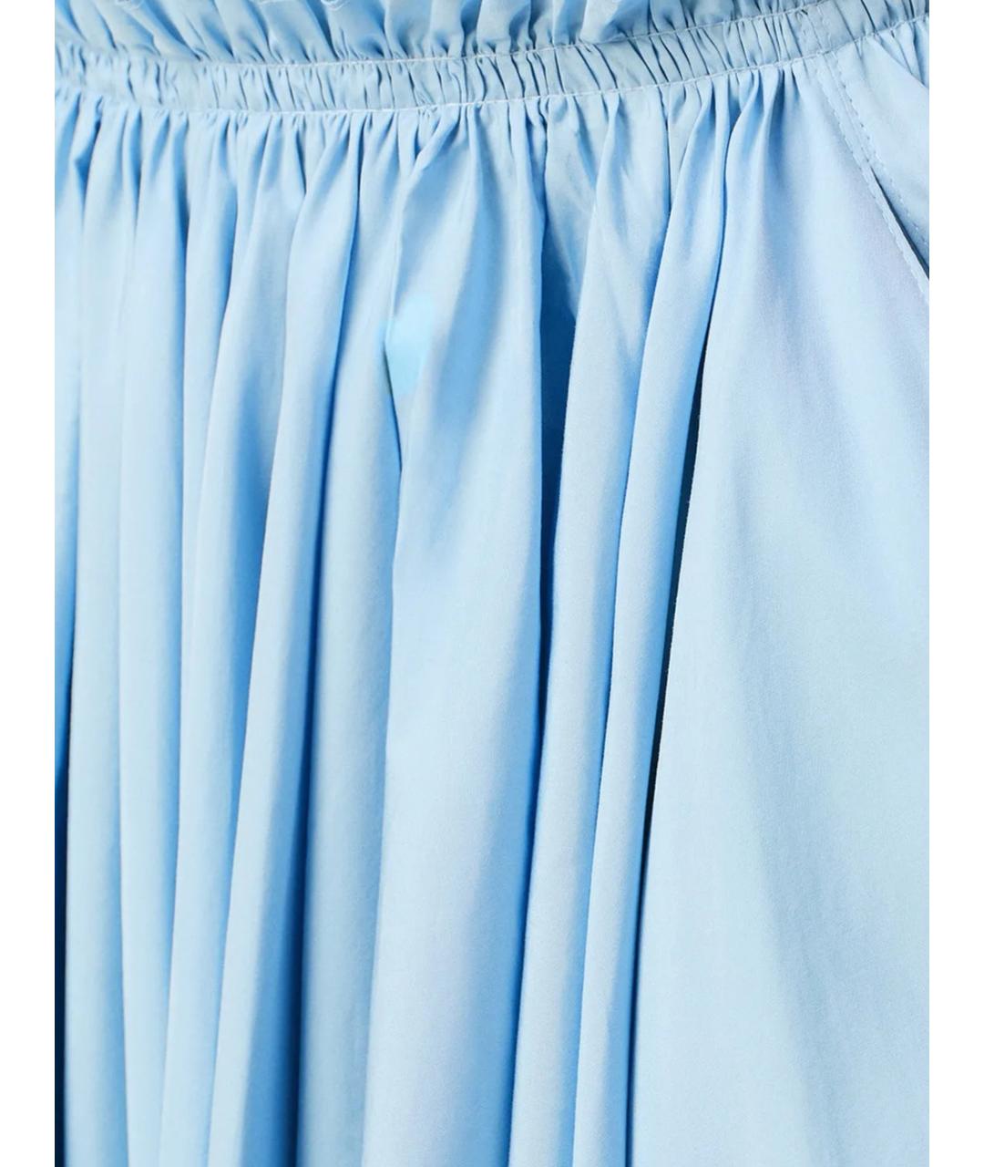 Ami Paris Голубая полиэстеровая юбка мини, фото 2