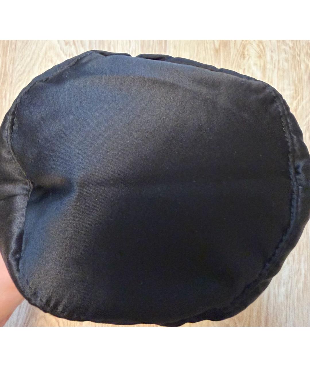 GANNI Черная шелковая сумка с короткими ручками, фото 5