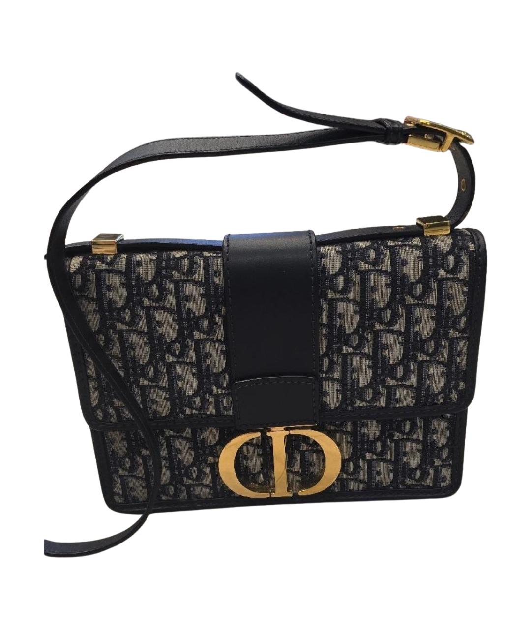 CHRISTIAN DIOR Темно-синяя жаккардовая сумка через плечо, фото 1