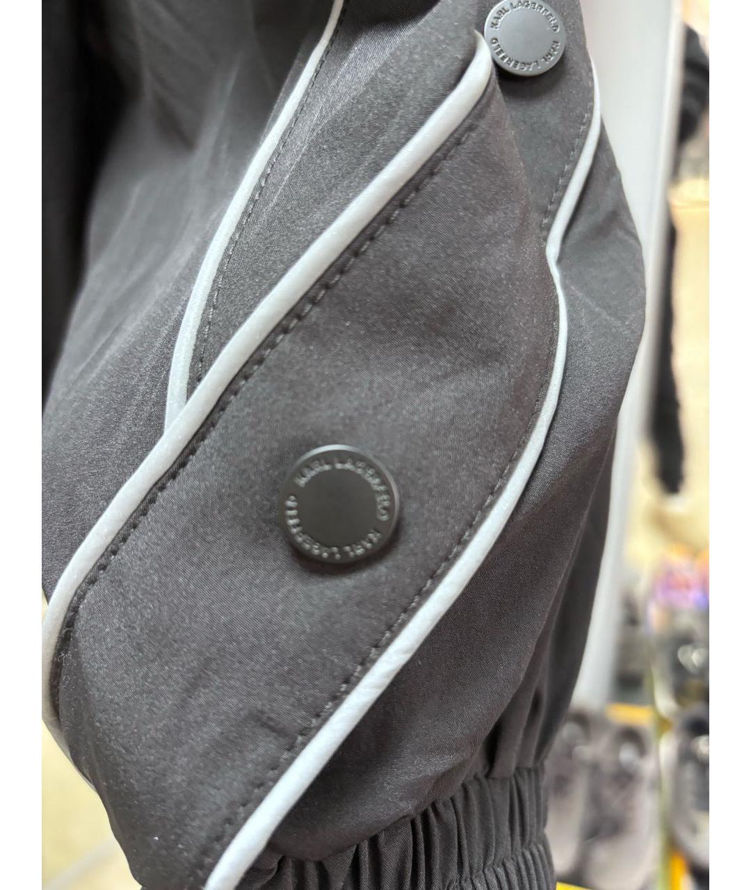 KARL LAGERFELD Черная полиэстеровая куртка, фото 5