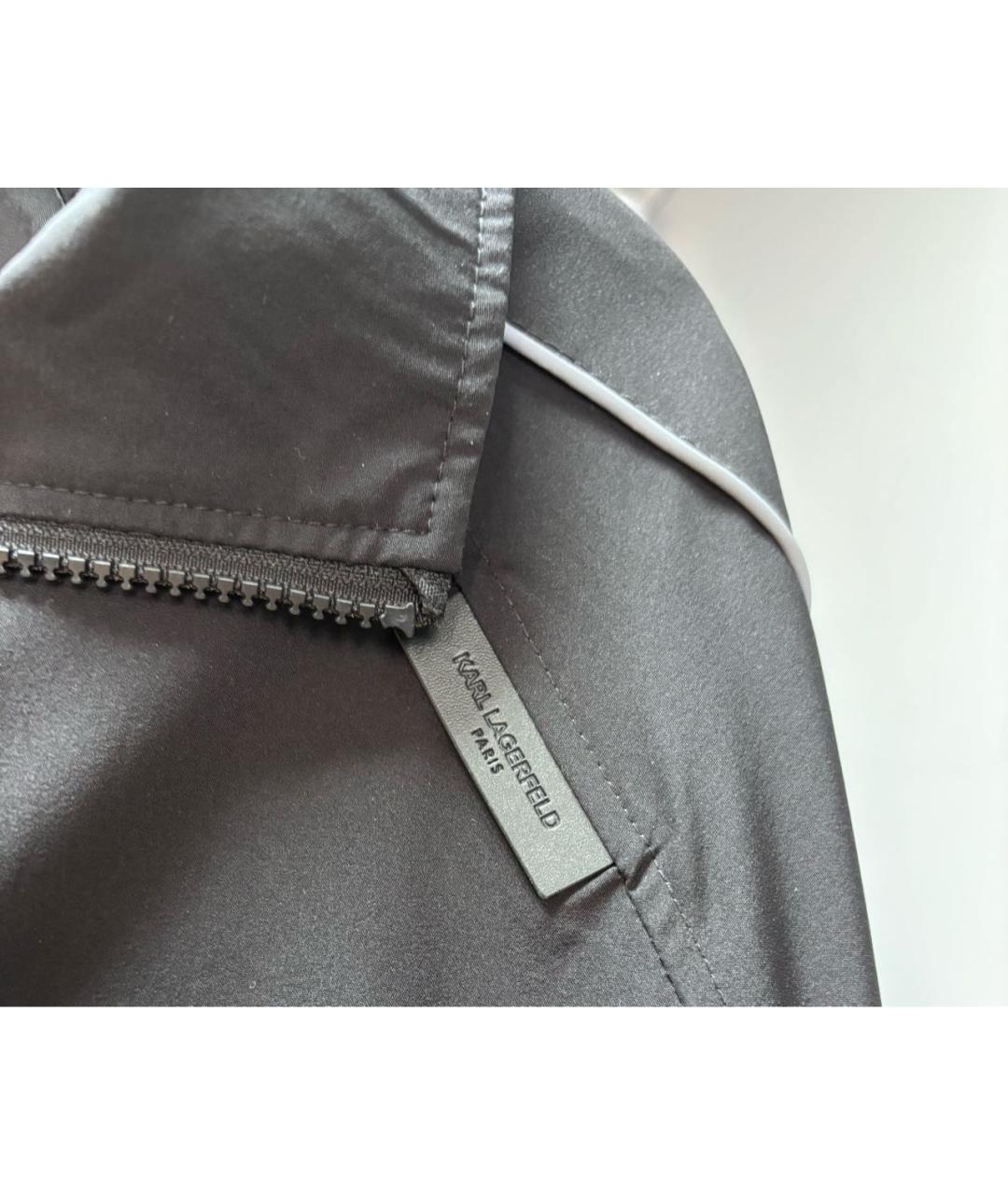 KARL LAGERFELD Черная полиэстеровая куртка, фото 4