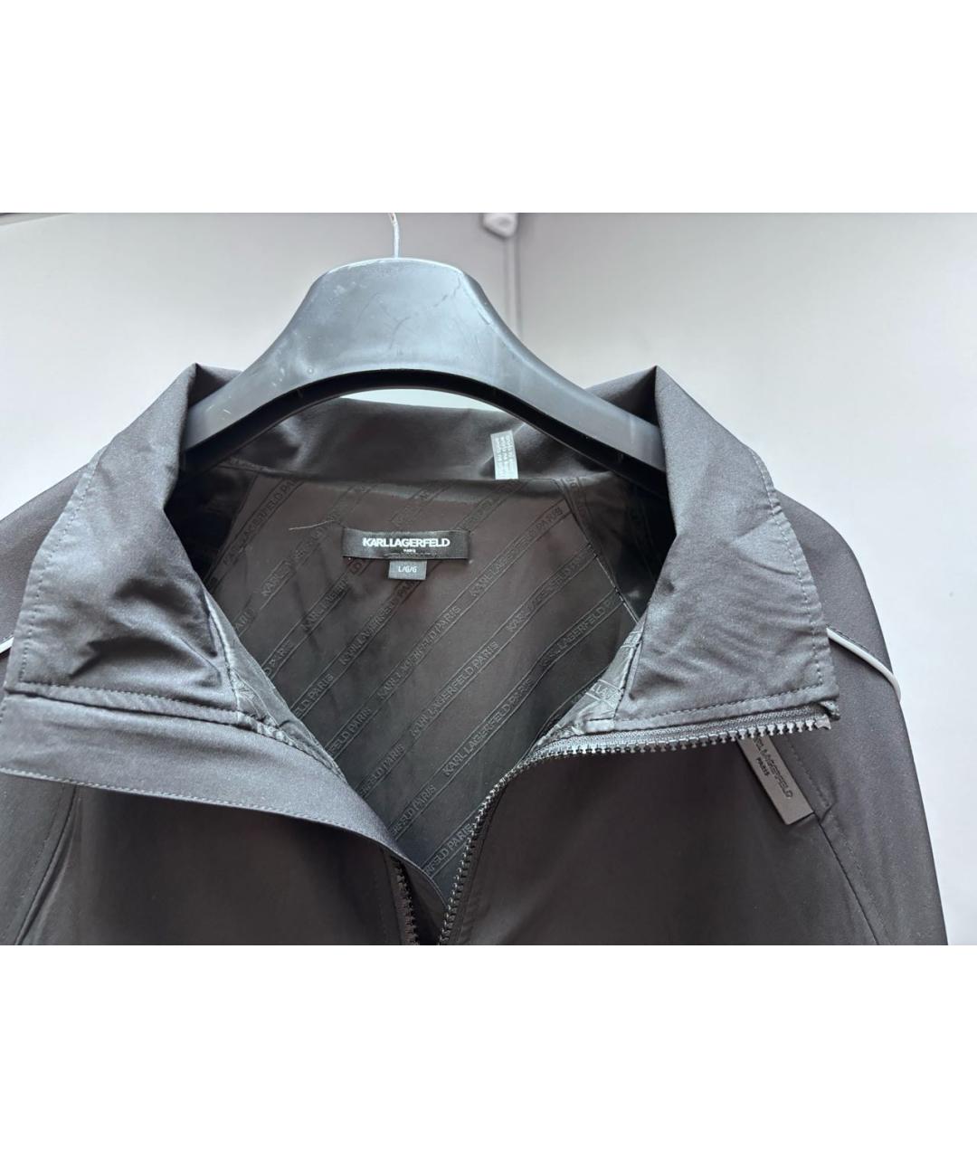 KARL LAGERFELD Черная полиэстеровая куртка, фото 3