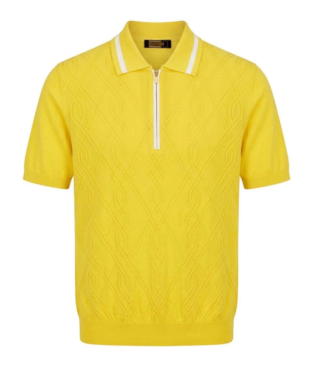 ZILLI Желтое поло с коротким рукавом, фото 1