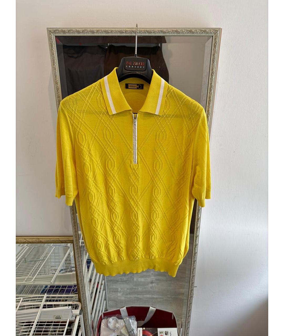 ZILLI Желтое поло с коротким рукавом, фото 3