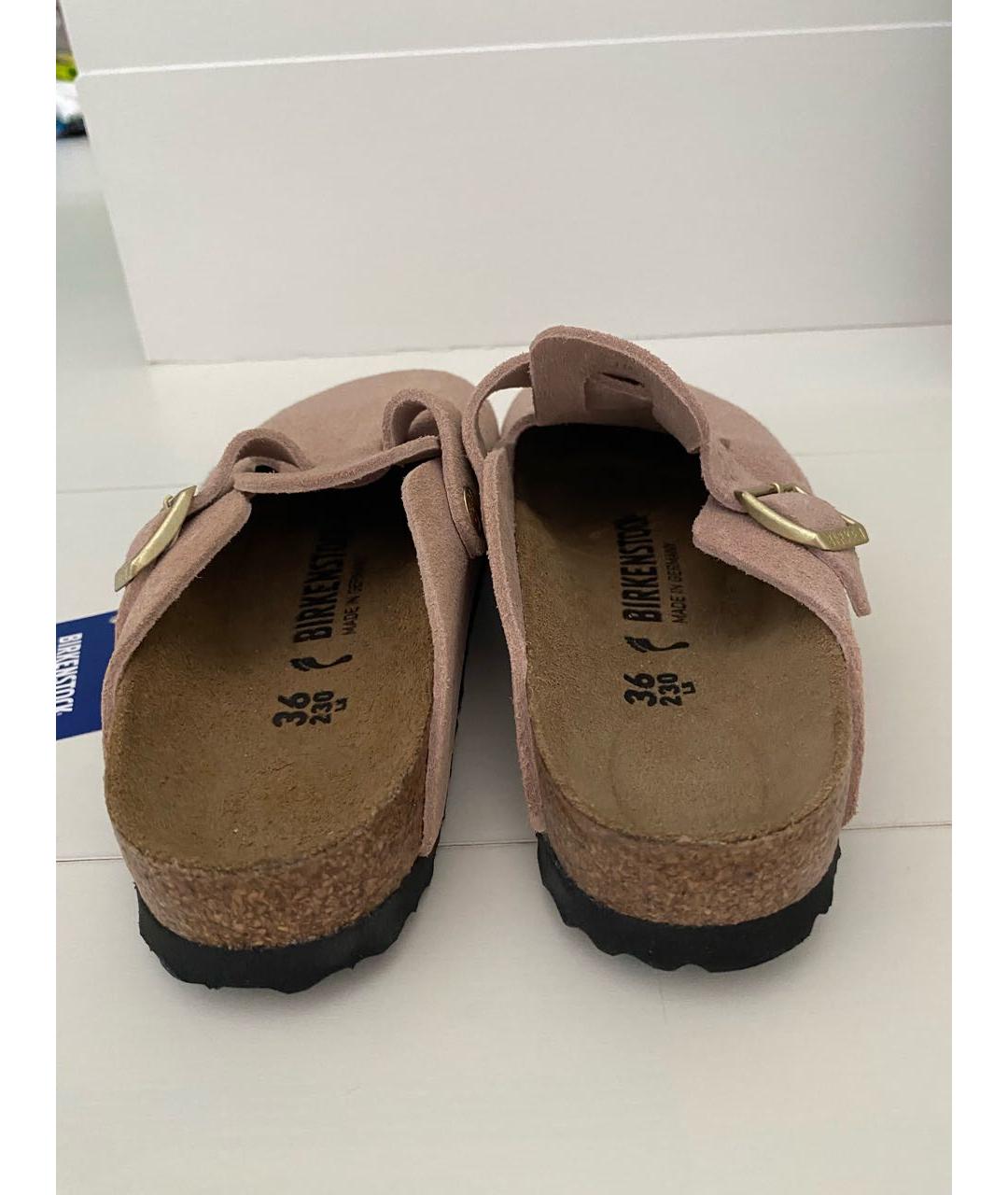 BIRKENSTOCK Розовые замшевые мюли, фото 4