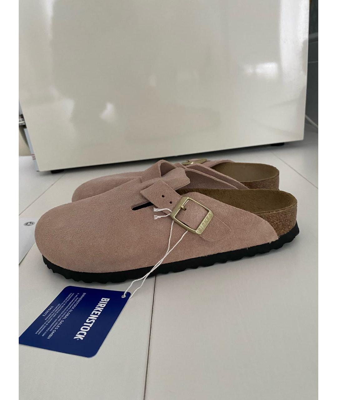 BIRKENSTOCK Розовые замшевые мюли, фото 5