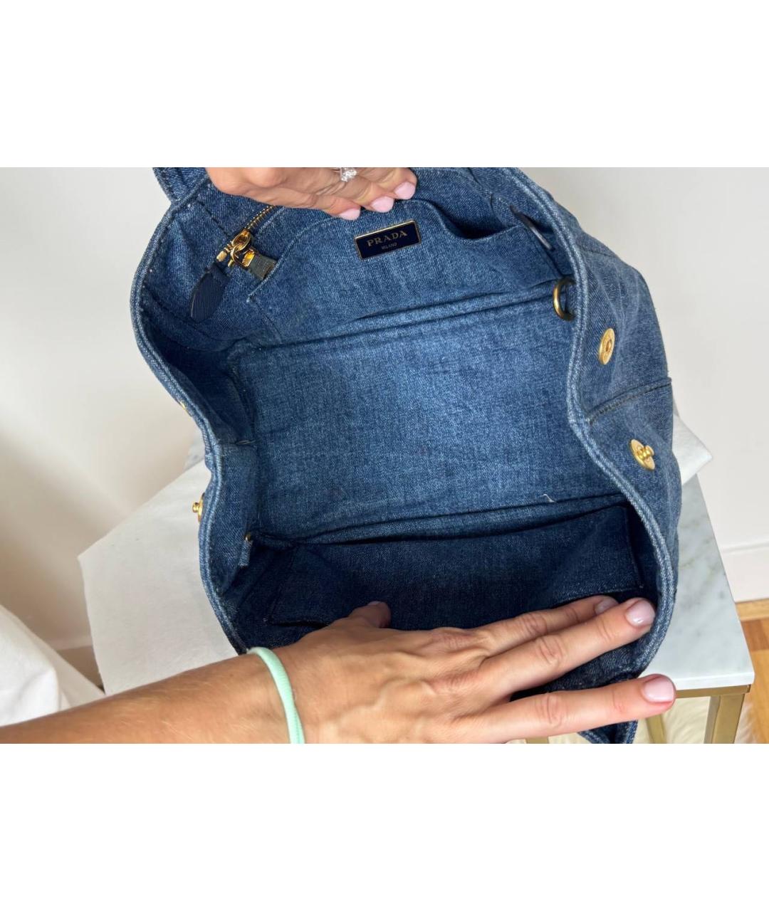 PRADA Деним сумка тоут, фото 3