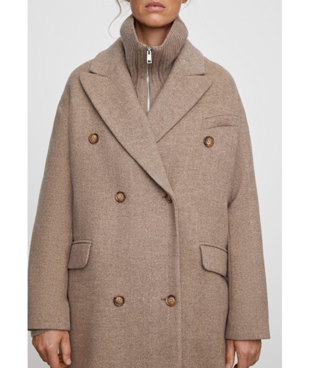 12 STOREEZ Бежевое шерстяное пальто, фото 8