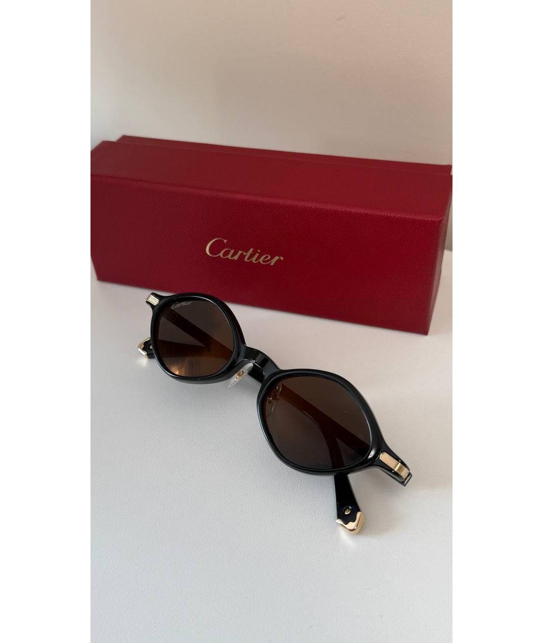 CARTIER Антрацитовые деревянные солнцезащитные очки, фото 4