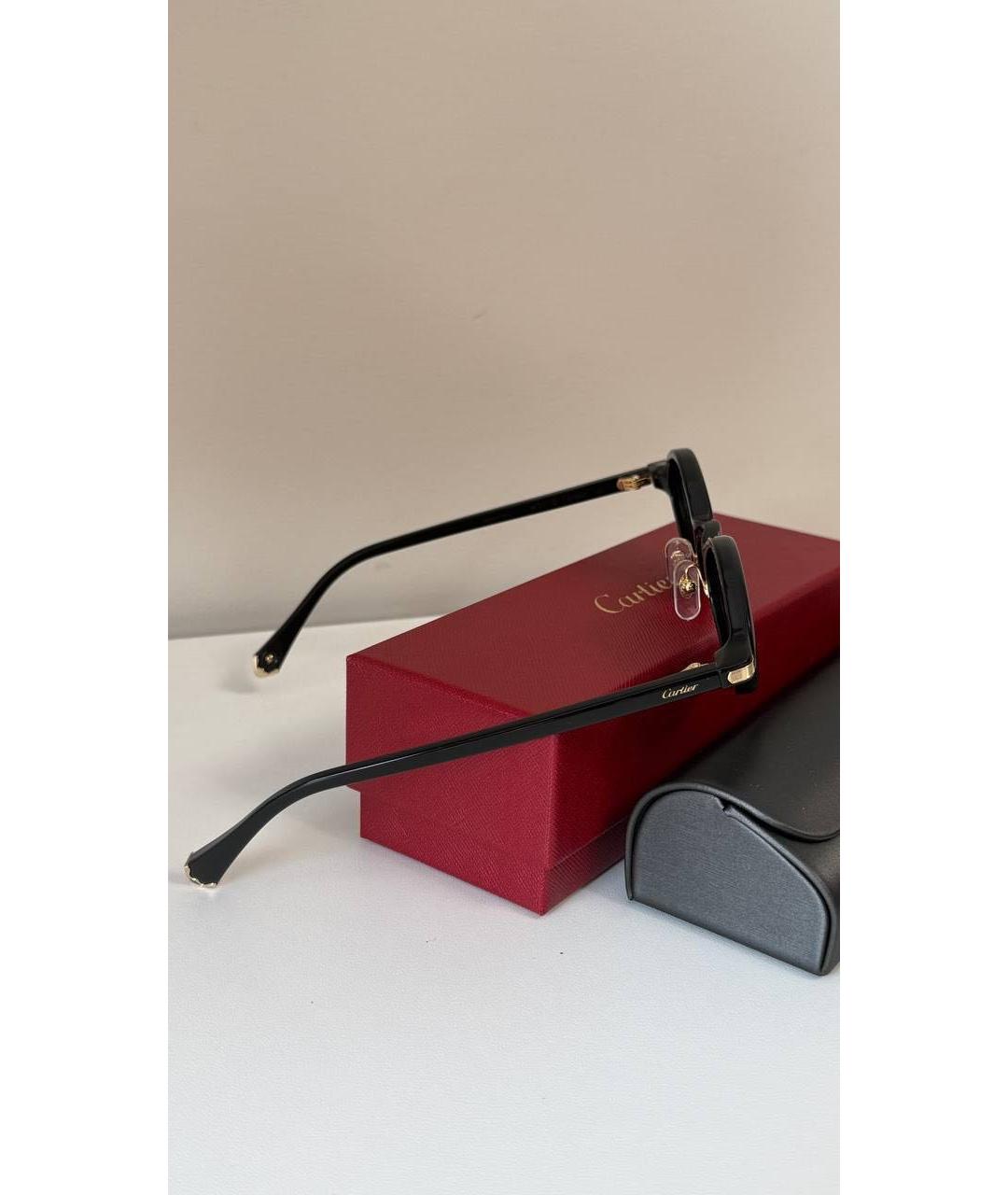 CARTIER Антрацитовые деревянные солнцезащитные очки, фото 3