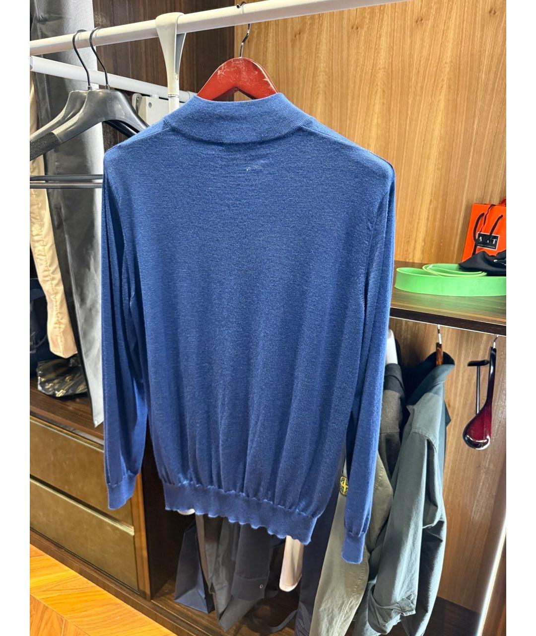 ZILLI Синий кашемировый джемпер / свитер, фото 2