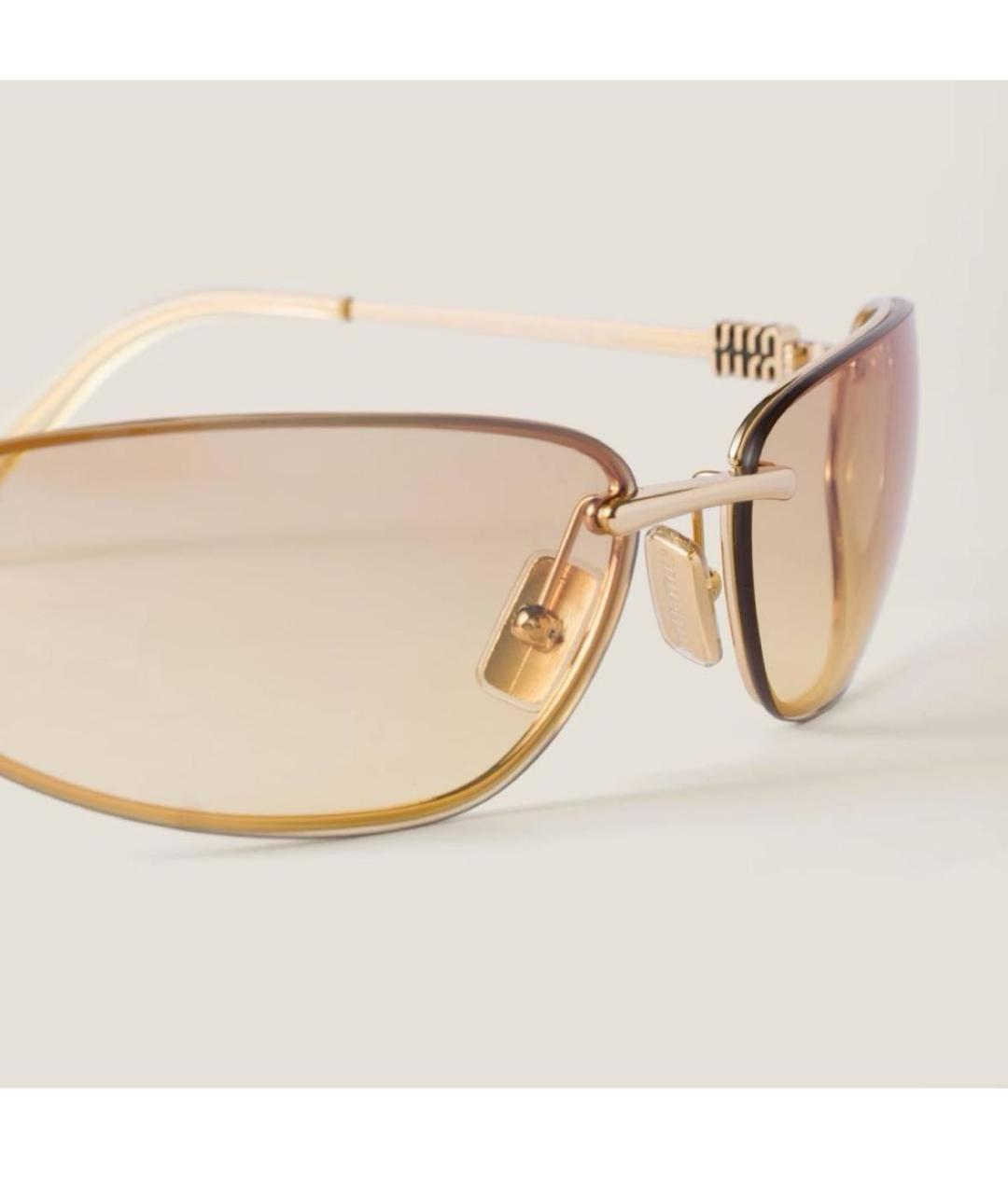 MIU MIU Желтые пластиковые солнцезащитные очки, фото 2
