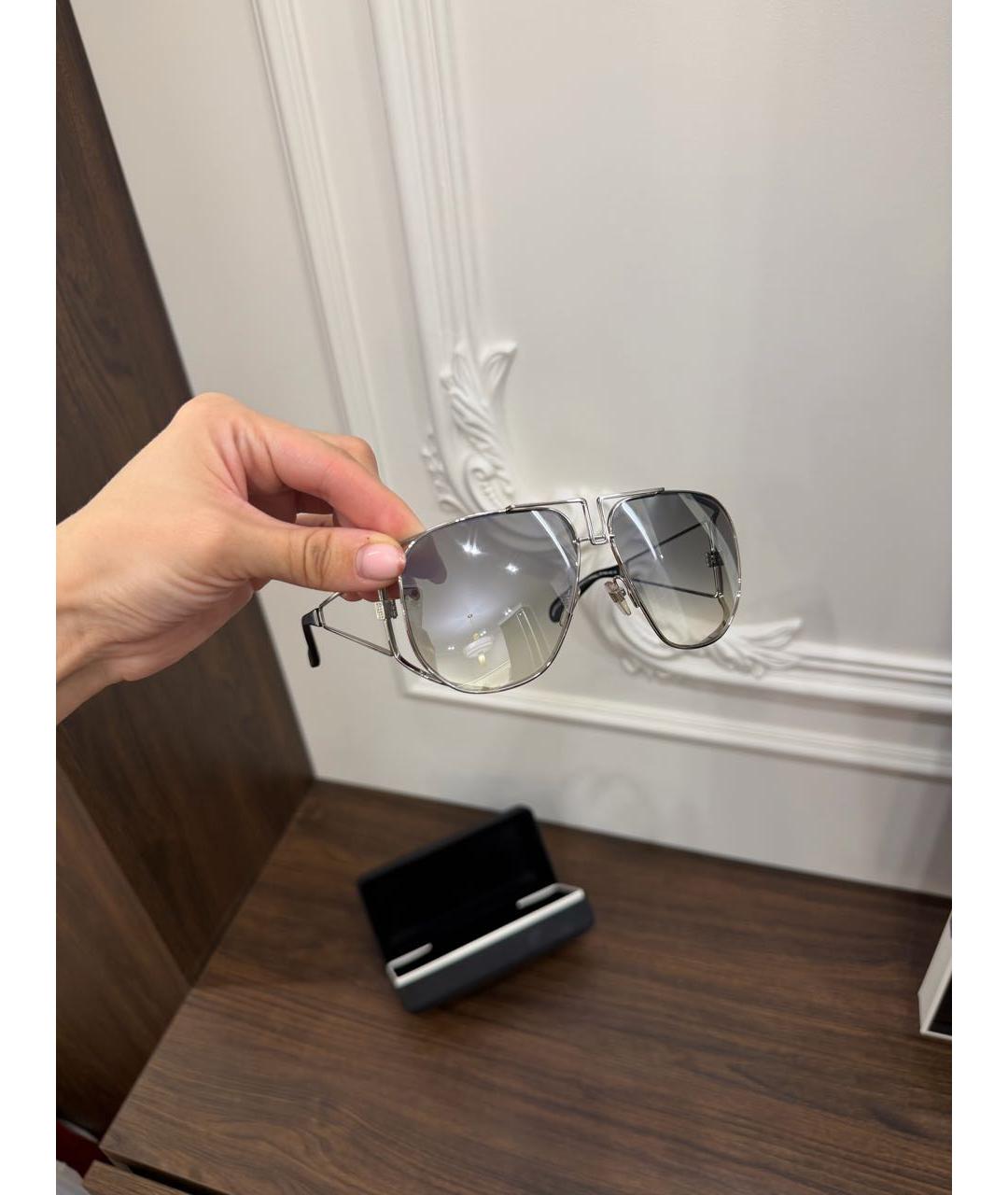 GIVENCHY Серебряные металлические солнцезащитные очки, фото 2