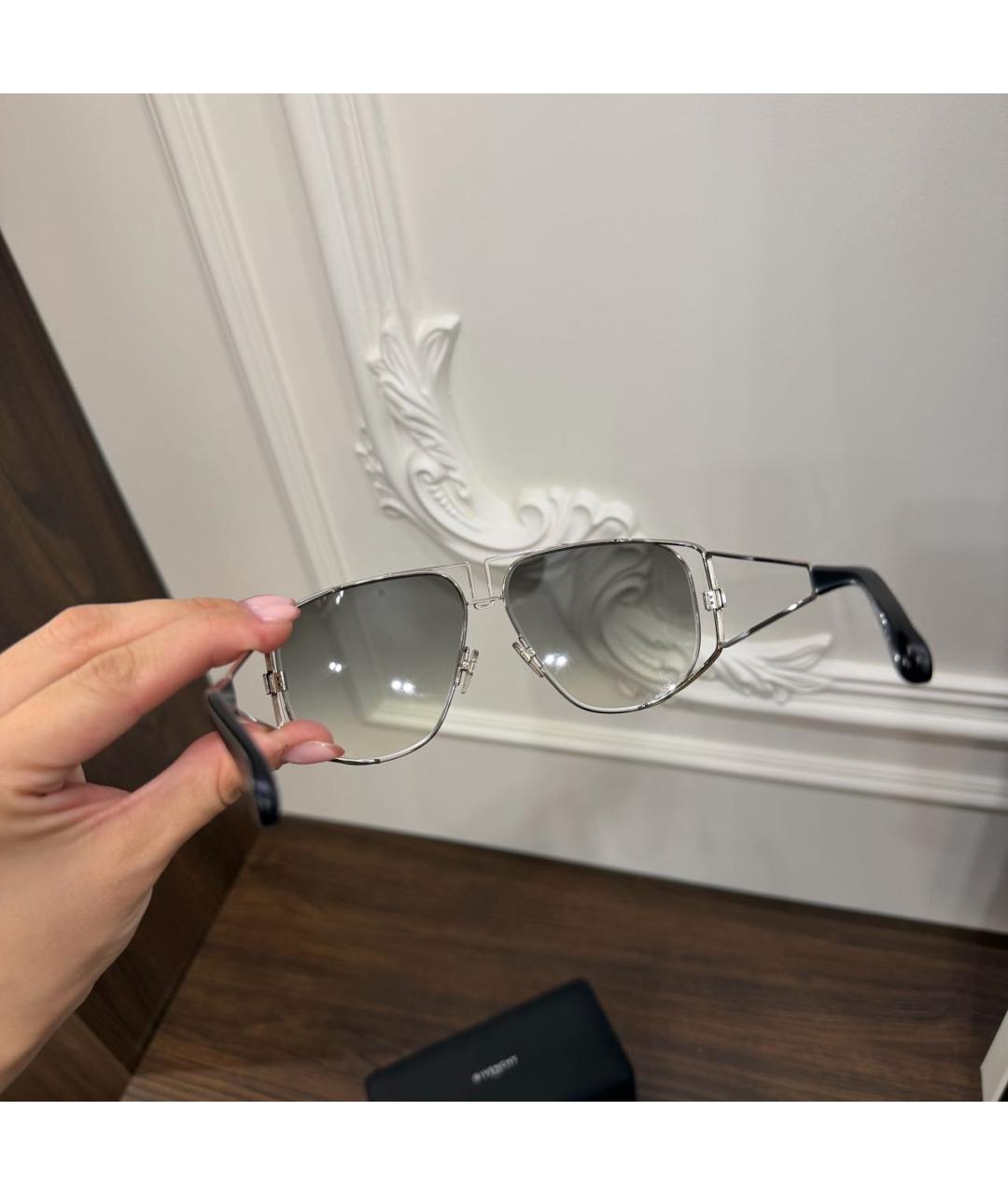 GIVENCHY Серебряные металлические солнцезащитные очки, фото 6