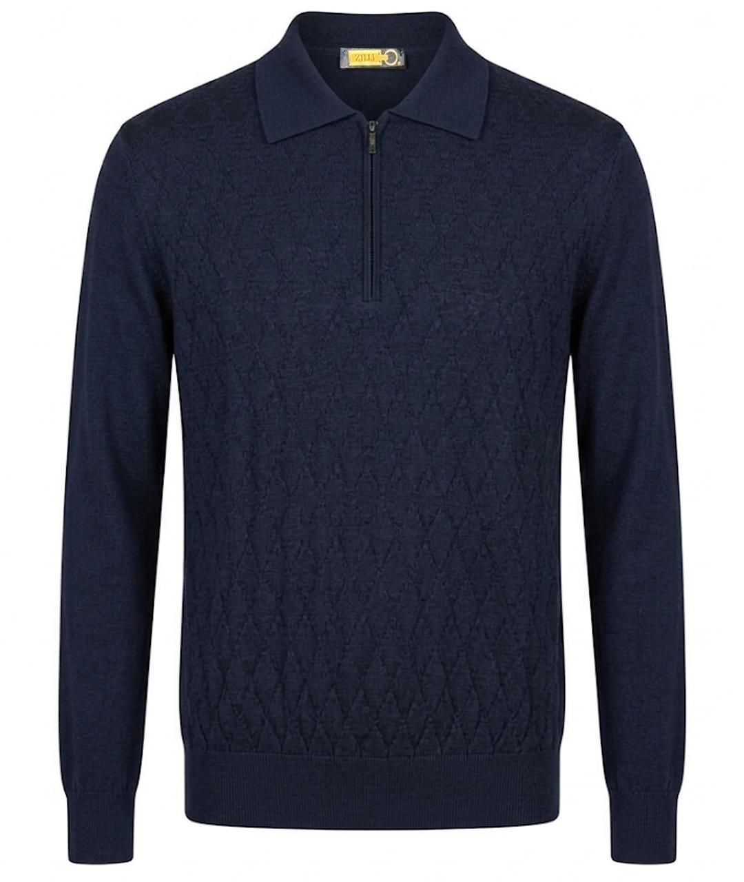 ZILLI Синий кашемировый джемпер / свитер, фото 1