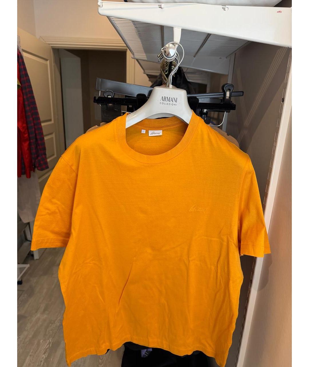 BRIONI Оранжевая футболка, фото 3
