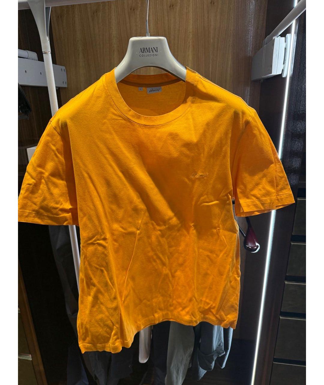 BRIONI Оранжевая футболка, фото 4