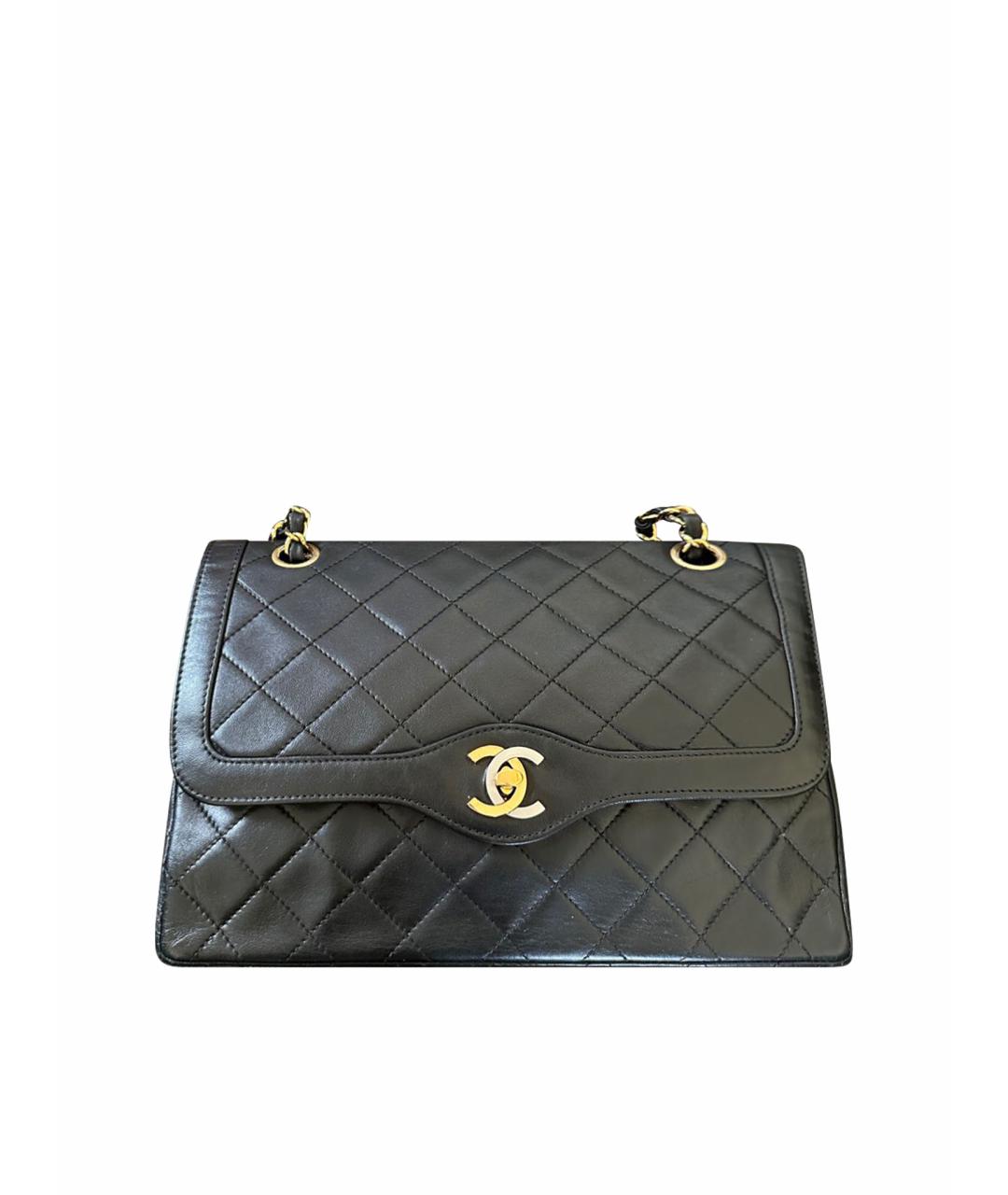 CHANEL Черная кожаная сумка через плечо, фото 9