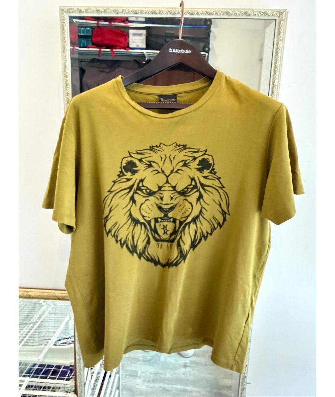 BILLIONAIRE Желтая хлопковая футболка, фото 4