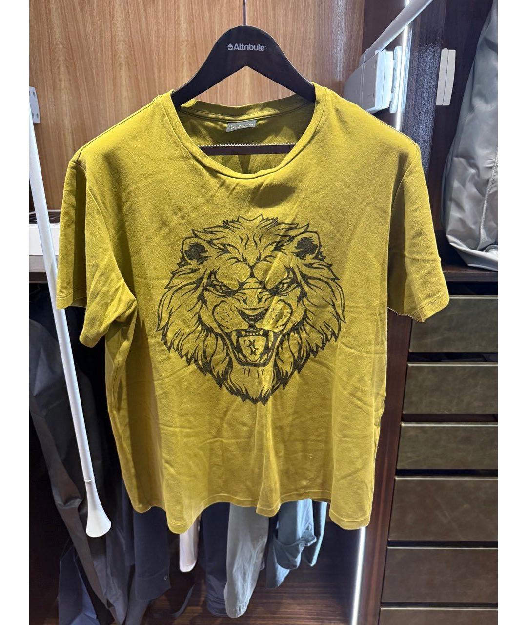 BILLIONAIRE Желтая хлопковая футболка, фото 3