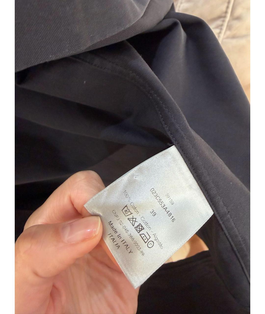 CHRISTIAN DIOR Темно-синяя хлопковая кэжуал рубашка, фото 4