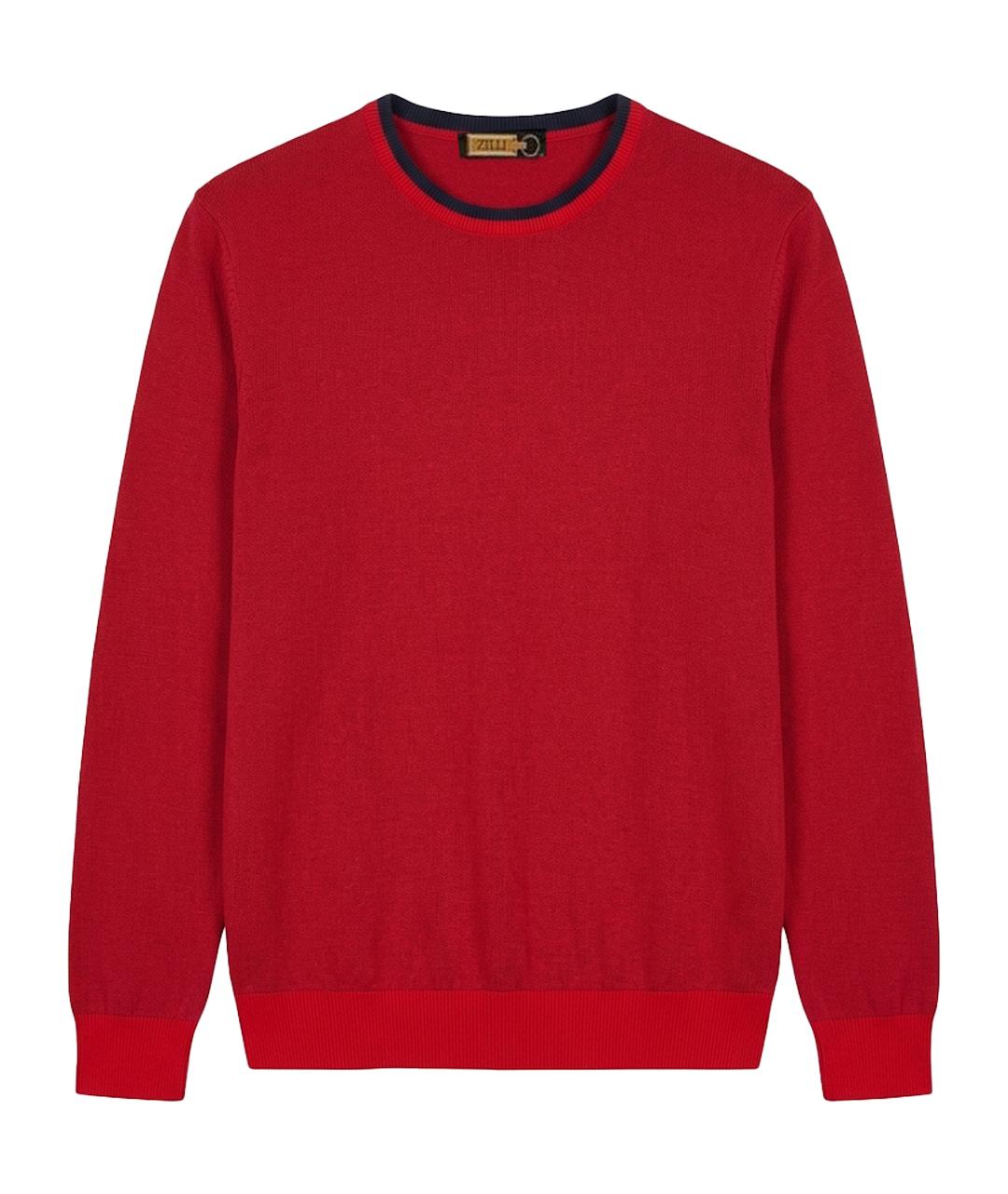ZILLI Красный кашемировый джемпер / свитер, фото 1