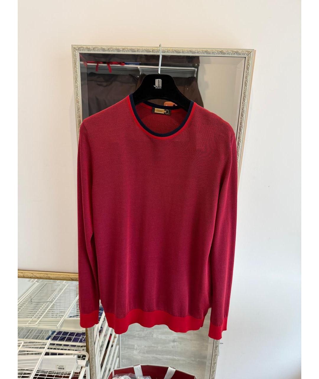 ZILLI Красный кашемировый джемпер / свитер, фото 4